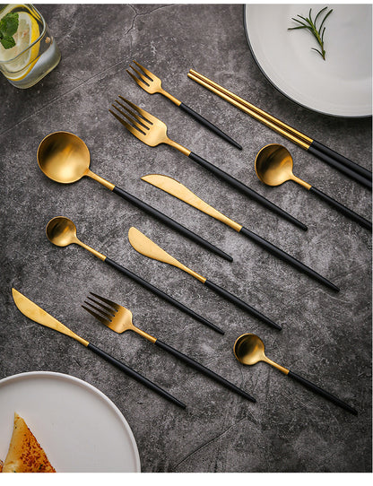 Black Gold Stainless Steel Cutlery