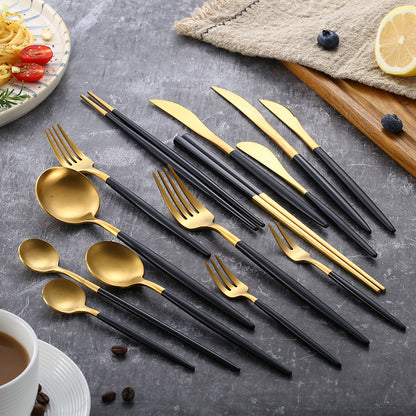 Black Gold Stainless Steel Cutlery